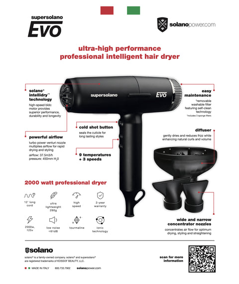 SuperSolano® EVO Professional Hair Dryer