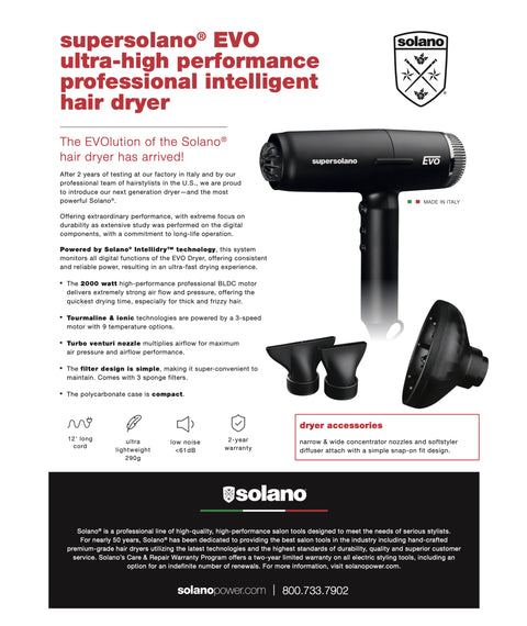 SuperSolano® EVO Professional Hair Dryer